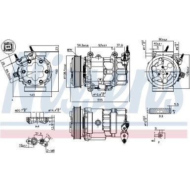 Nissens | Kompressor, Klimaanlage | 890041