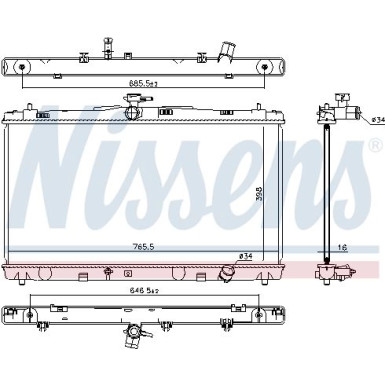 Nissens | Kühler, Motorkühlung | 646869