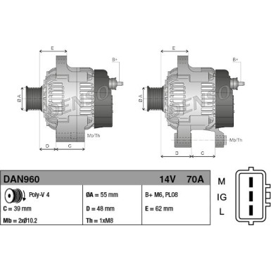 Denso | Generator | DAN960