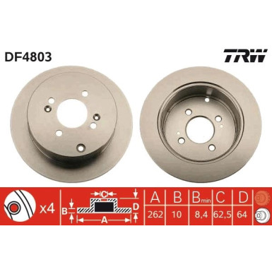 TRW | Bremsscheibe | DF4803