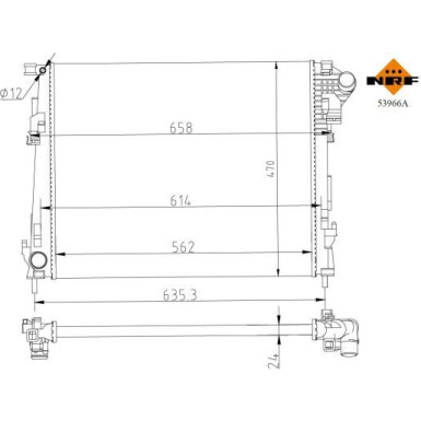 NRF | Kühler, Motorkühlung | 53966