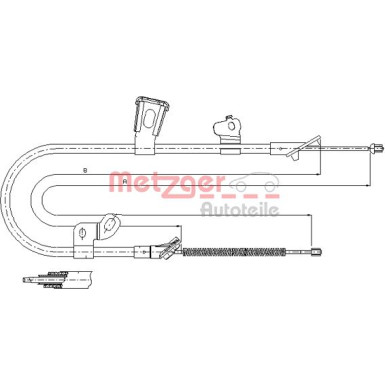 Metzger | Seilzug, Feststellbremse | 17.1074