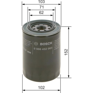 BOSCH 0 986 452 063 Ölfilter