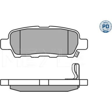 Meyle | Bremsbelagsatz, Scheibenbremse | 025 238 7114/PD