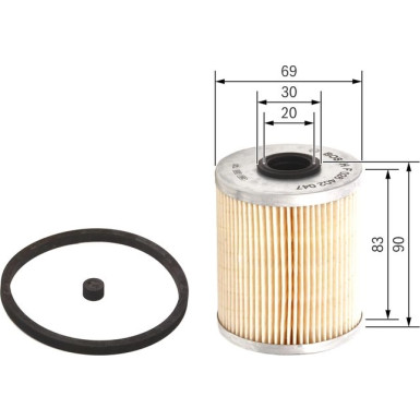 BOSCH | Kraftstofffilter | F 026 402 047