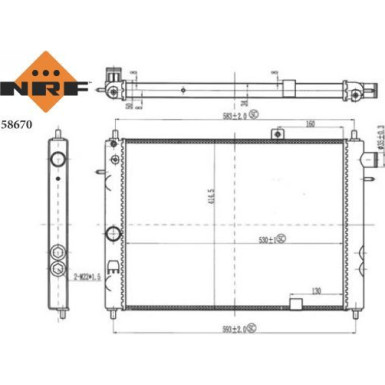 NRF | Kühler, Motorkühlung | 58670