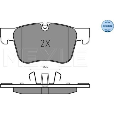 Meyle | Bremsbelagsatz, Scheibenbremse | 025 258 3317