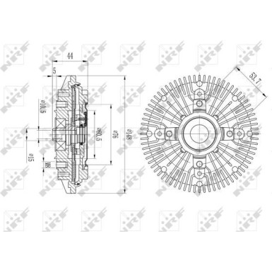 NRF | Kupplung, Kühlerlüfter | 49623