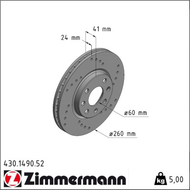 Zimmermann | Bremsscheibe | 430.1490.52