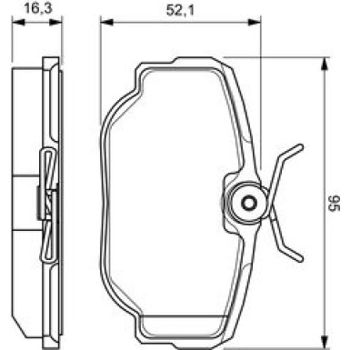 BOSCH | Bremsbelagsatz, Scheibenbremse | 0 986 424 564