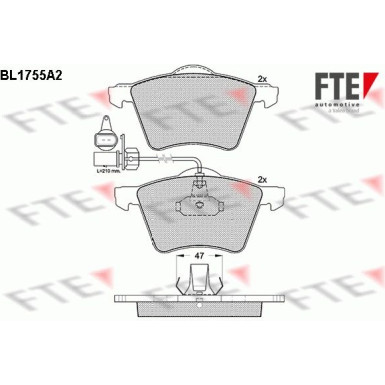 FTE | Bremsbelagsatz, Scheibenbremse | 9010336