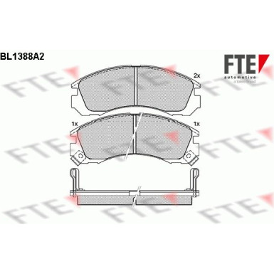 FTE | Bremsbelagsatz, Scheibenbremse | 9010160