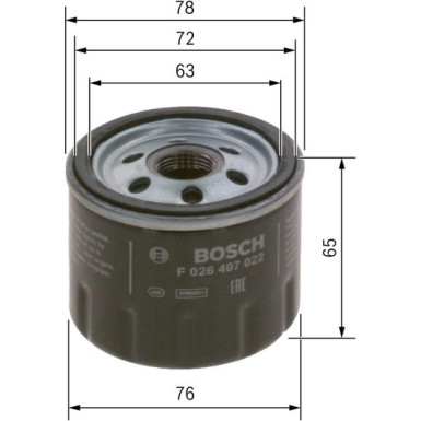 BOSCH F 026 407 022 Ölfilter