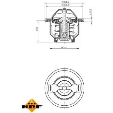 NRF | Thermostat, Kühlmittel | 725205