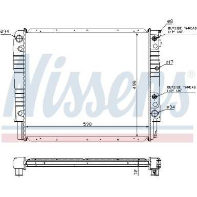 Nissens | Kühler, Motorkühlung | 65542A