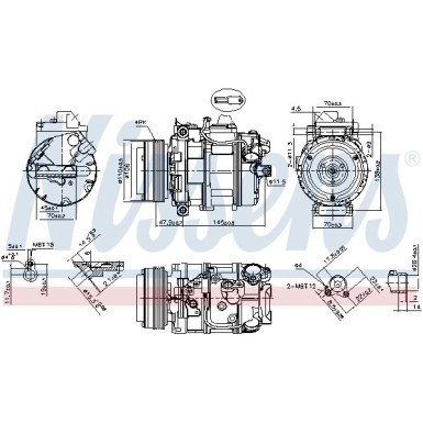 Nissens | Kompressor, Klimaanlage | 890073