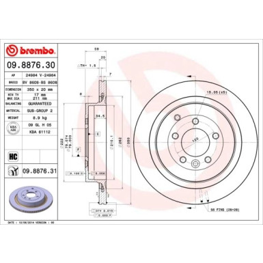 Brembo | Bremsscheibe | 09.8876.31