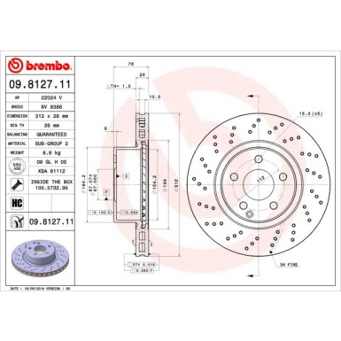 Brembo | Bremsscheibe | 09.8127.11