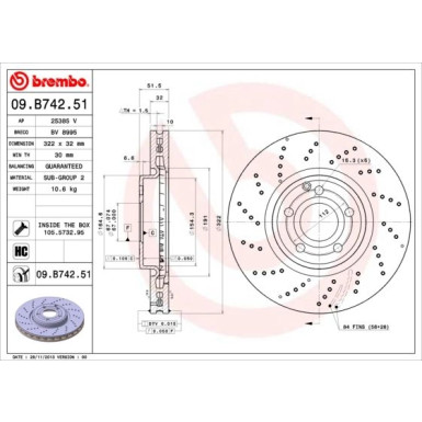 Brembo | Bremsscheibe | 09.B742.51