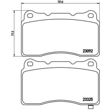 Brembo | Bremsbelagsatz, Scheibenbremse | P 54 039