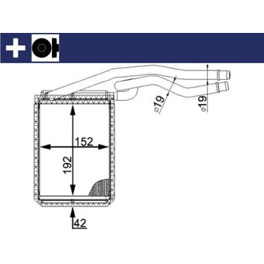 Mahle | Wärmetauscher, Innenraumheizung | AH 22 000S