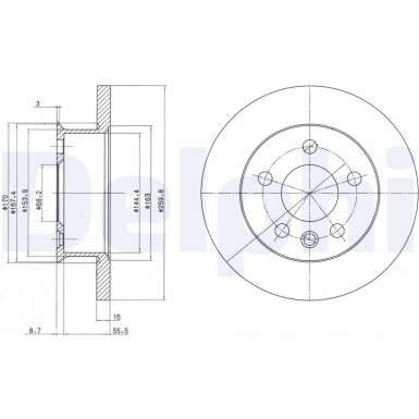 Delphi | Bremsscheibe | BG2716