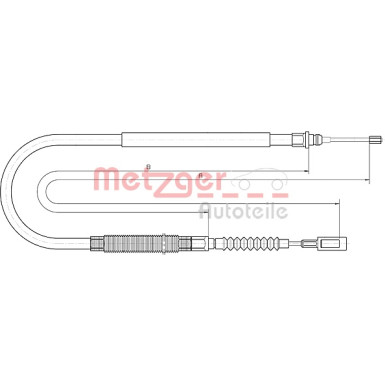 Metzger | Seilzug, Feststellbremse | 10.4728