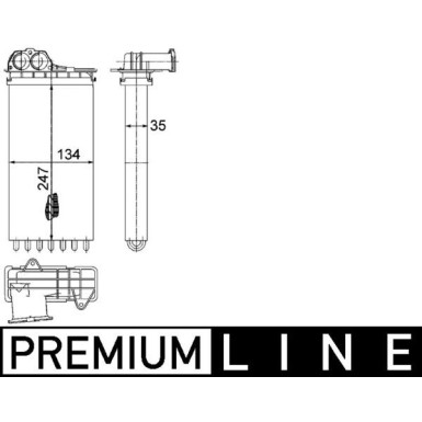 Mahle | Wärmetauscher, Innenraumheizung | AH 194 000P