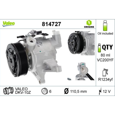 Valeo | Kompressor, Klimaanlage | 814727