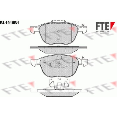 FTE | Bremsbelagsatz, Scheibenbremse | 9010500