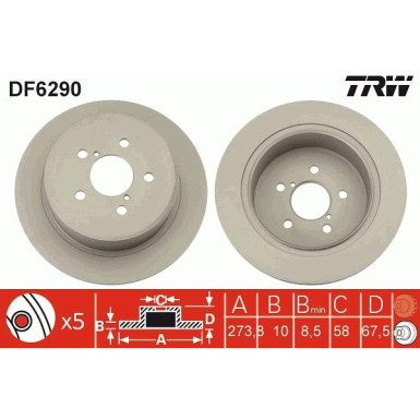 TRW | Bremsscheibe | DF6290