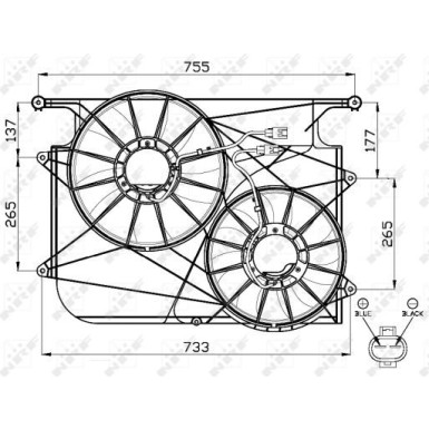 NRF | Lüfter, Motorkühlung | 47535