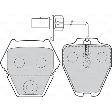 Valeo | Bremsbelagsatz, Scheibenbremse | 302333