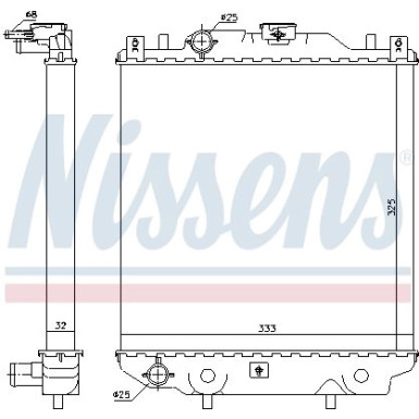 Nissens | Kühler, Motorkühlung | 64174A