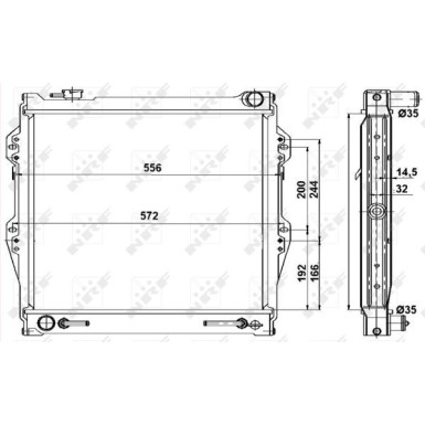 NRF | Kühler, Motorkühlung | 52091
