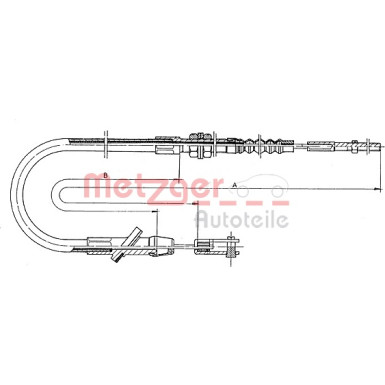 Metzger | Seilzug, Kupplungsbetätigung | 18.600
