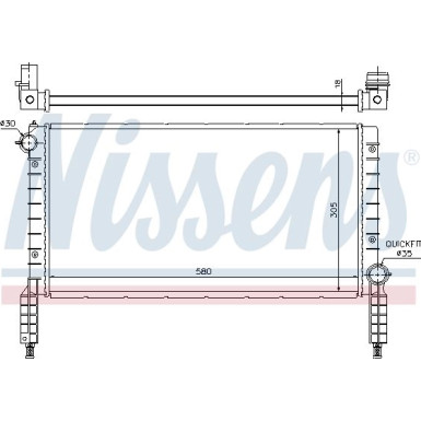 Nissens | Kühler, Motorkühlung | 61768