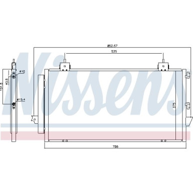 Nissens | Kondensator, Klimaanlage | 94741