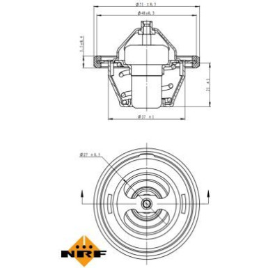 NRF | Thermostat, Kühlmittel | 725154