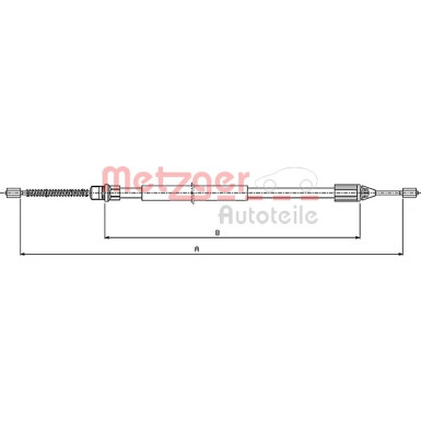 Metzger | Seilzug, Feststellbremse | 10.6543