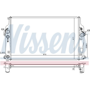 Nissens | Kühler, Motorkühlung | 646865