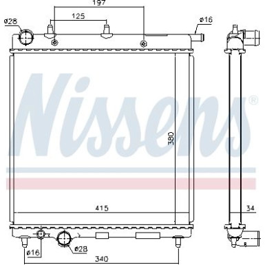 Nissens | Kühler, Motorkühlung | 61279