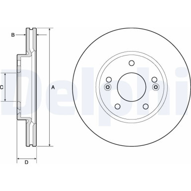 Delphi | Bremsscheibe | BG4745C