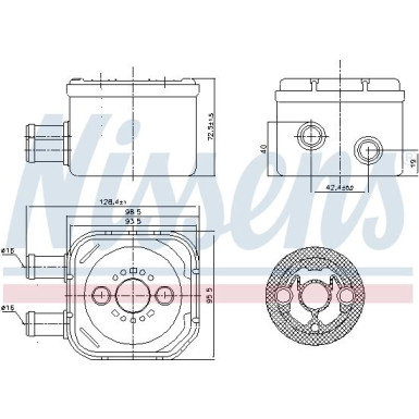 Nissens | Ölkühler, Motoröl | 90652