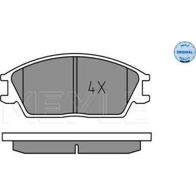 Meyle | Bremsbelagsatz, Scheibenbremse | 025 210 1214
