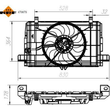 NRF | Lüfter, Motorkühlung | 470078