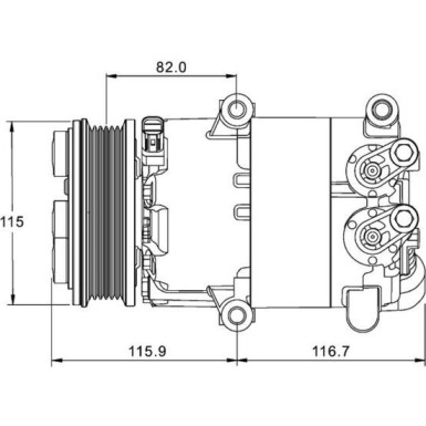 Mahle | Kompressor, Klimaanlage | ACP 1332 000P