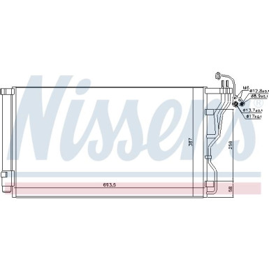 Nissens | Kondensator, Klimaanlage | 940244