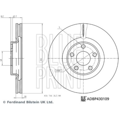 Blue Print | Bremsscheibe | ADBP430109