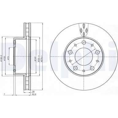 Delphi | Bremsscheibe | BG4059